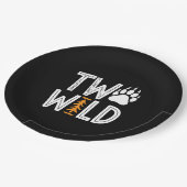 Two Wild – Rustic Woody Tweede Verjaardag Papieren Bordje (Gekanteld)