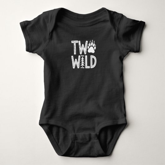 Two Wild – Rustic Woody Tweede Verjaardag Romper (Voorkant)