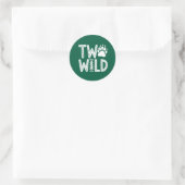 Two Wild – Rustic Woody Tweede Verjaardag Ronde Sticker (Tas)