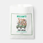 Two Wild Safari Animal 2nd Birthday Party Bedankzakje (Voorkant)
