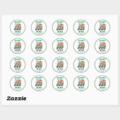 Two Wild Safari Animal 2nd Birthday Party Ronde Sticker (Vel)