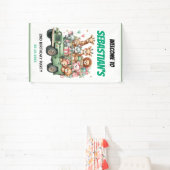 Two Wild Safari Animal 2nd Birthday Party Spandoek (Insitu)