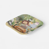 Two Wild Safari Animals Driving Car 2nd Birthday Papieren Bordje (Gebogen)