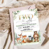 Two Wild Woodland 2e verjaardag Kaart