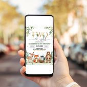 Two Wild Woodland 2e verjaardag Kaart