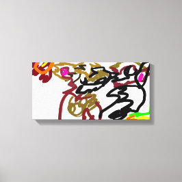 Two wolves Autumn Canvas Afdruk