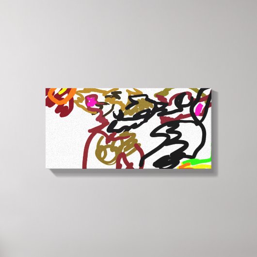 Two wolves Autumn Canvas Afdruk (Voorkant)