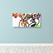 Two wolves Autumn Canvas Afdruk (Insitu (Houten vloer))