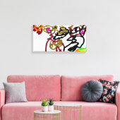 Two wolves Autumn Canvas Afdruk (Insitu (Woonkamer))