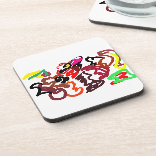 Two wolves autumn lover   bier onderzetter (Linkerzijde)