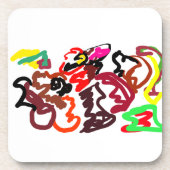 Two wolves autumn lover   bier onderzetter (Voorkant)