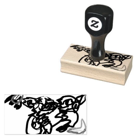 Two wolves Autumn Rubberstempel (Gestempeld)