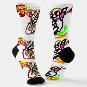 Two wolves Autumn Sokken (Gebogen)