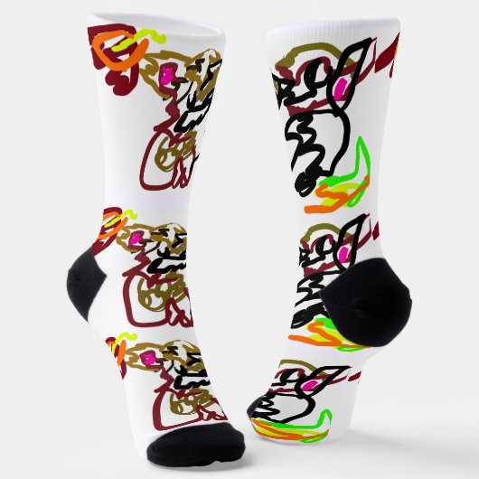 Two wolves Autumn Sokken (Gebogen)