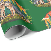 Two wolves cadeaupapier (Rol Hoek)