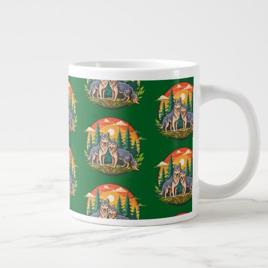 Two wolves grote koffiekop (Rechts)