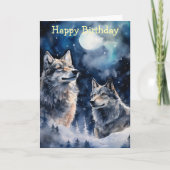 Two Wolves in Winter Kaart (Voorkant)