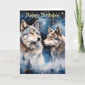 Two Wolves in Winter Kaart (Voorkant)