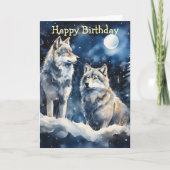 Two Wolves in Winter Kaart (Voorkant)