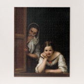 Two Women at a Window by Bartolome Esteban Murillo Legpuzzel (Verticaal)