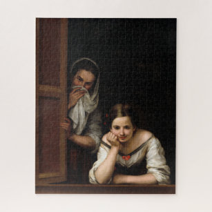 Two Women at a Window by Bartolome Esteban Murillo Legpuzzel