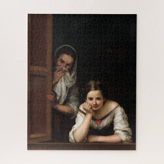 Two Women at a Window by Bartolome Esteban Murillo Legpuzzel (Verticaal)