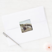 Two Young Seals on the Shore, c.1650 Vierkante Sticker (Envelop)