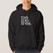 TWO ZERO SEVEN Area Code 207 Portland ME Maine USA Hoodie (Voorkant)