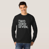 TWO ZERO SEVEN Area Code 207 Portland ME Maine USA T-shirt (Voorkant volledig)