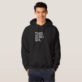TWO ZERO SIX Area Code 206 Seattle WA Washington U Hoodie (Voorkant volledig)