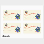 TwoCute Uilen Stick-on Bookplaten Rechthoekige Sticker (Vel)