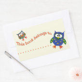 TwoCute Uilen Stick-on Bookplaten Rechthoekige Sticker (Envelop)