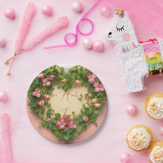 #TwoHearts, OneJourneyPaperPlate Papieren Bordje (Feest)