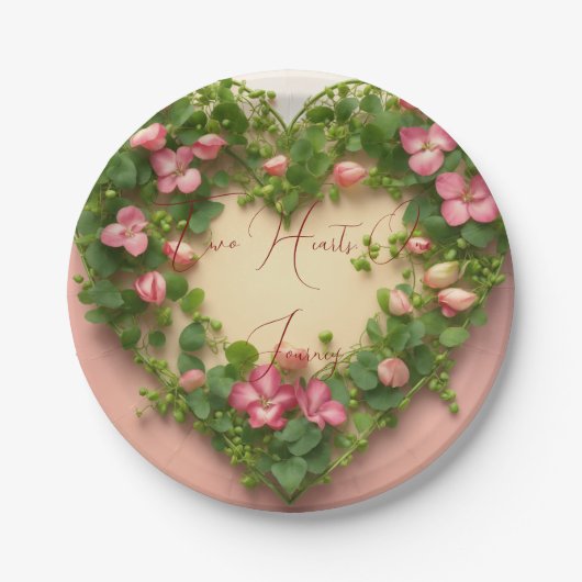 #TwoHearts, OneJourneyPaperPlate Papieren Bordje (Voorkant)