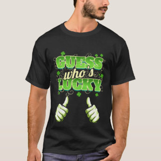 Twohumps Laat Guess Whos Lucky Zien Op St vriend T-shirt