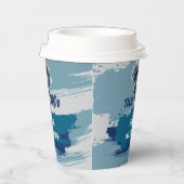 Twonado Twister Tornado Blue Grunge Birthday Papieren Bekers (Rechts)