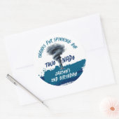 Twonado Twister Tornado Blue Grunge Birthday Ronde Sticker (Envelop)