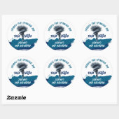 Twonado Twister Tornado Blue Grunge Birthday Ronde Sticker (Vel)