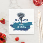 Twonado Twister Tornado Blue Grunge Birthday Servet (Insitu)