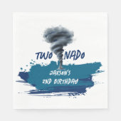 Twonado Twister Tornado Blue Grunge Birthday Servet (Voorkant)
