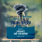 Twonado Twister Tornado Grunge Birthday Welcome Acryl Bord (Neutraal)