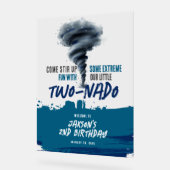 Twonado Twister Tornado Grunge Birthday Welcome Acryl Bord (Hoek)