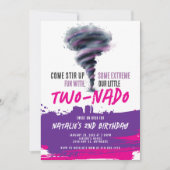 Twonado Twister Tornado Roze Paarse Verjaardag Kaart (Voorkant)