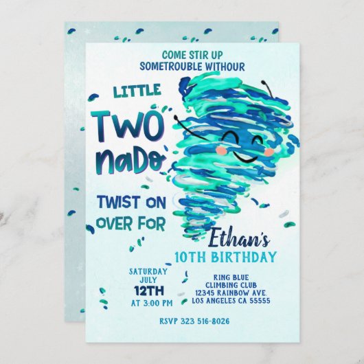 Twonado uitnodiging (Voorkant / Achterkant)