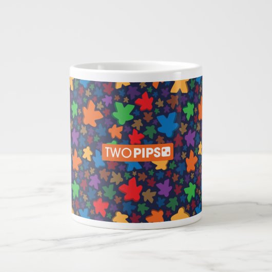 TwoPips: Meeple Print Jumbo Mok (Voorkant)