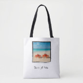 Two's A Vibe - Minimalistische krab Tote Bag (Voorkant)