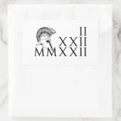 Twosday 2-22-22 with Roman numerals Rechthoekige Sticker (Tas)