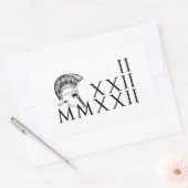 Twosday 2-22-22 with Roman numerals Rechthoekige Sticker (Envelop)
