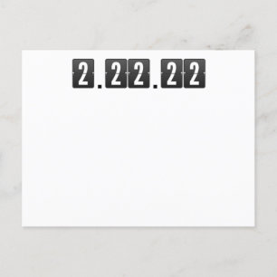 Twosday dinsdag februari 2-22-22 wiskundeleraar briefkaart