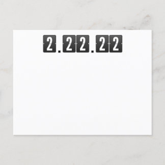 Twosday Dinsdag Februari 2-22-22 Wiskundeleraar Briefkaart